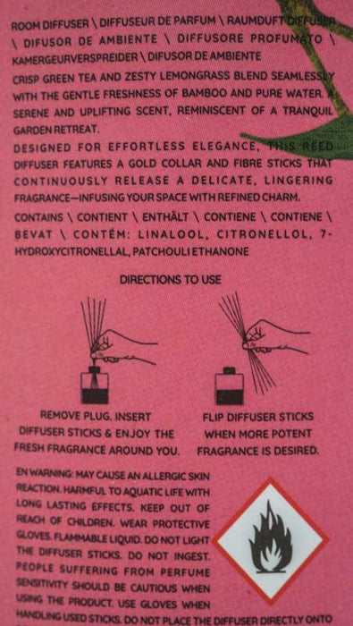 Diffuseur 120ml Herbes &amp; Bambou