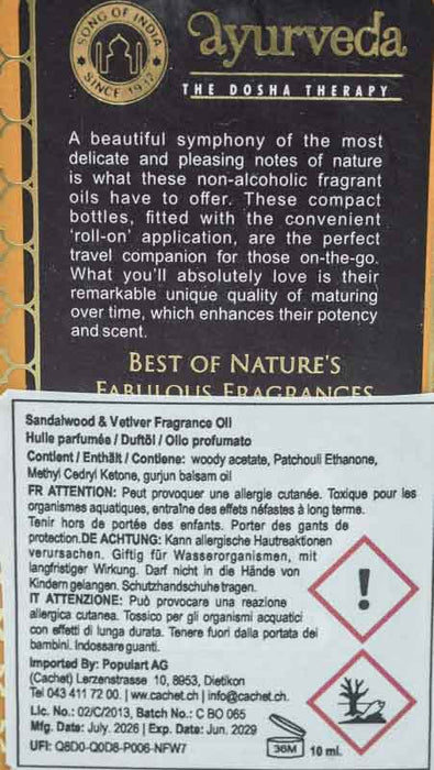Roll-On Sandalwood & Vetiver 10 ml