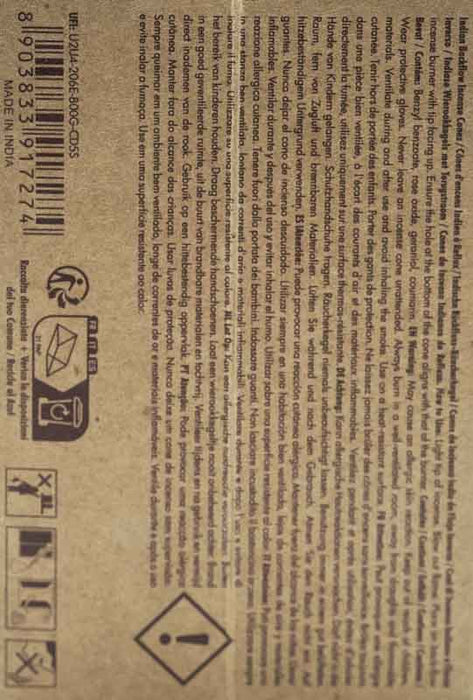 Backflow incense cones Organic Nag Champa