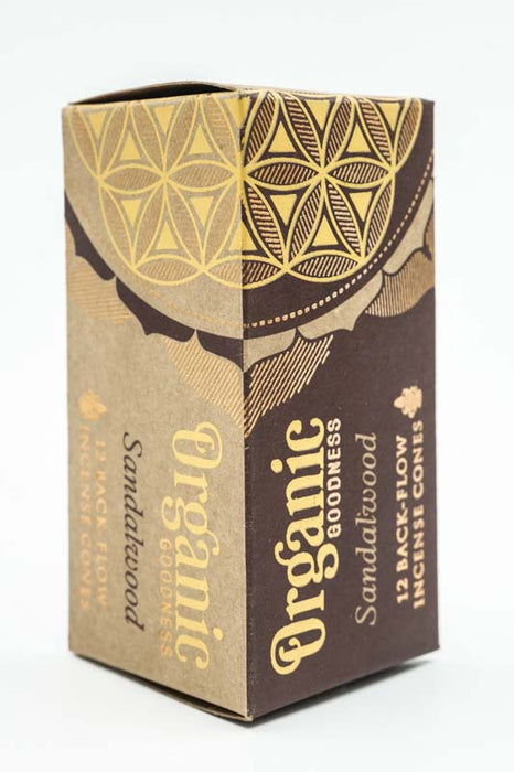 Backflow incense cones Organic Sandalwood