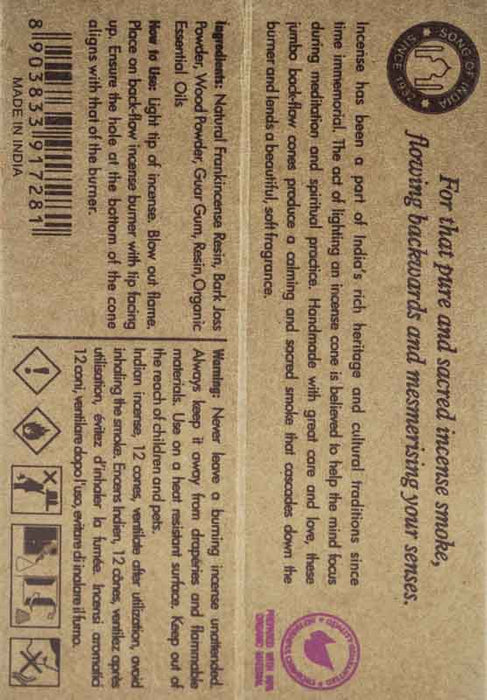 Cônes d'encens à refoulement Oudh Arabe Bio
