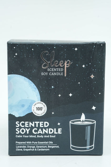 Duftkerze im Glas "Sleep - Calm your Mind, Body and Soul" 200 gr.