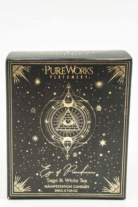 Duftkerze Esoteric Collection "EYE OF PROVIDENCE" Sage & white Tea 200g