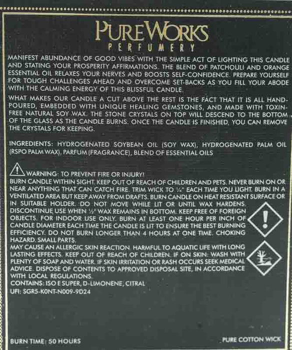 Duftkerze Esoteric Collection "GOOD FORTUNE" Patchouli & Orange 200g