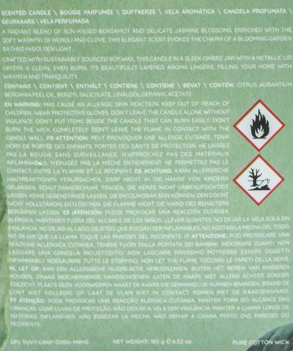 Duftkerze 185 gr. Sojawachs Bergamotte & Jasmin
