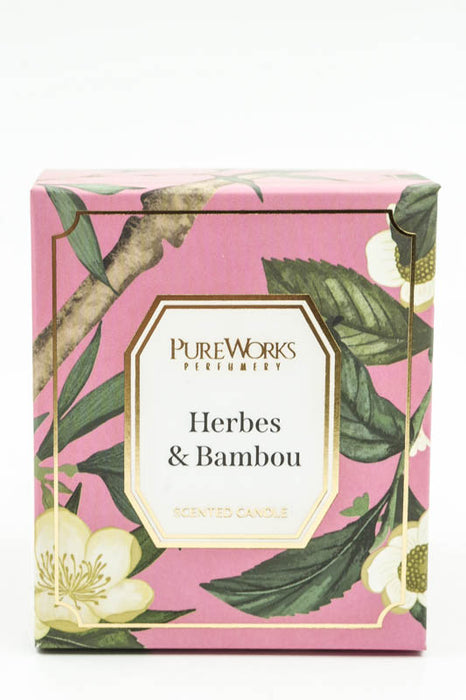 Duftkerze 185 gr. Sojawachs Herbes & Bambou