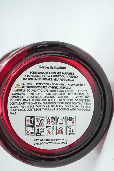 Duftkerze 185 gr. Sojawachs Herbes & Bambou
