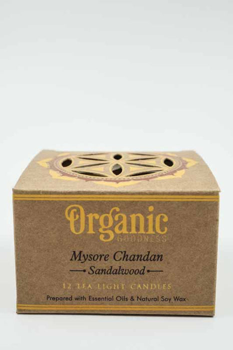 Teelicht Organic Goodness - Mysore Chandan - Sandalwood 10 gr