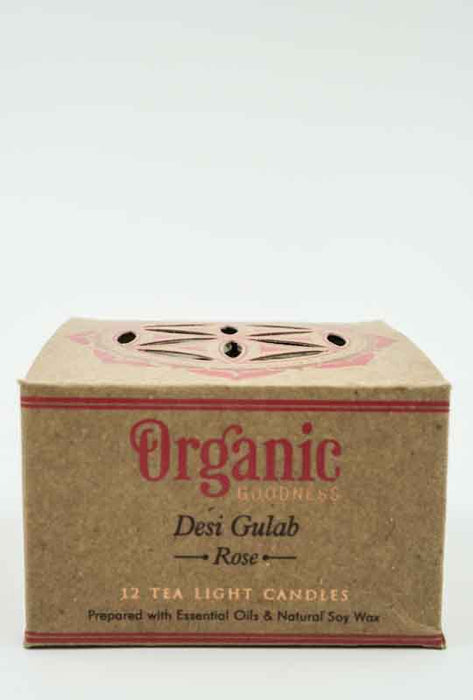 Teelicht Organic Goodness - Desi Gulab - Rose 10 gr