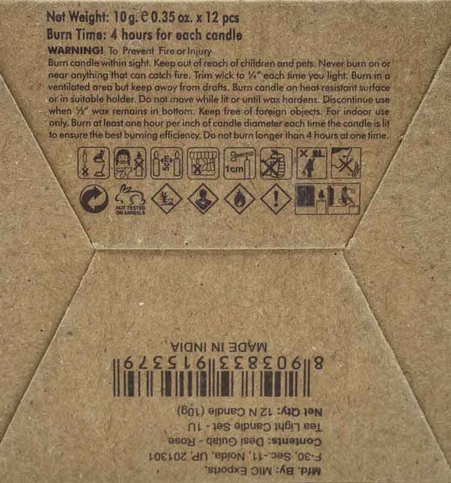 Teelicht Organic Goodness - Desi Gulab - Rose 10 gr