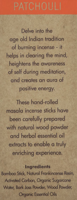 Encens bâtons patchouli bio