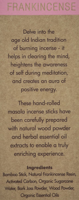 Frankincense Organic Incense Sticks