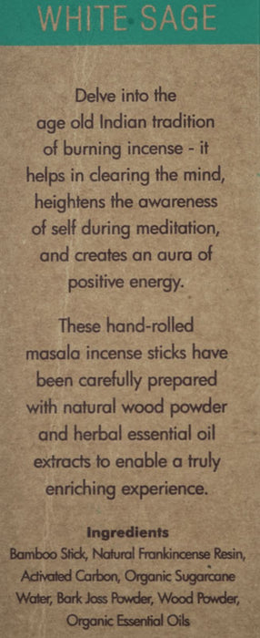Incense Sticks White Sage Organic