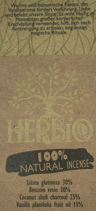 Räucherstäbchen Herbio 100% natürlich - Vanille 25g