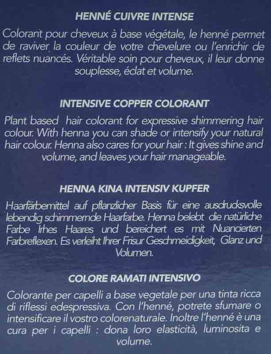 Hennapulver Hennedrog (10er Packung) - MAIN DE FATIMA - Intensiv Kupfer