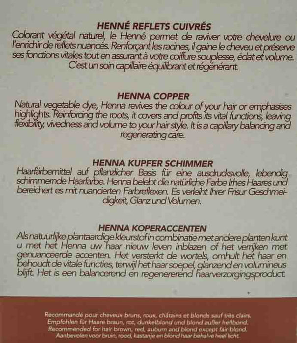 Hennapulver Hennedrog (10er Packung) - Kupfer