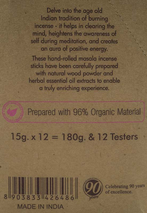 Räucherstäbchen (12er Packung) - ORGANIC Rose