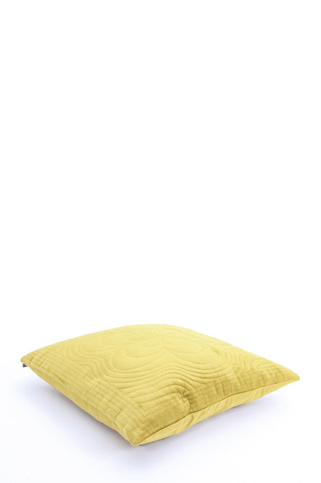 Coussin Kojo jaune moutarde 45x45cm