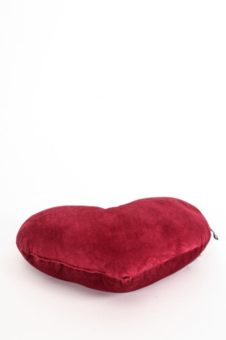 Coussin décoratif rond Pom Pom bordeaux