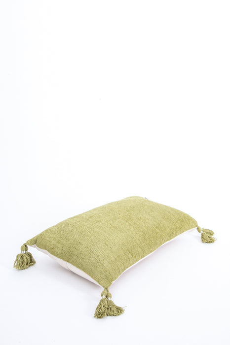 Kissen Chenille olive 30x50cm