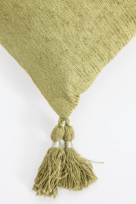 Kissen Chenille olive 30x50cm