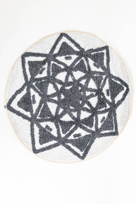 Tapis de salle de bain rond mandala