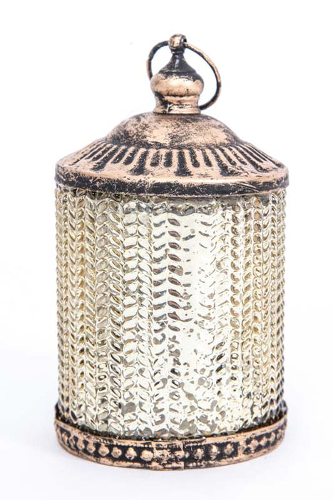 Lantern champagne goldf.6.5x6.5x11.5 cm