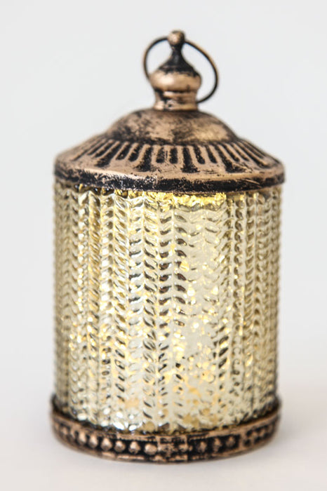 Lantern champagne goldf.6.5x6.5x11.5 cm