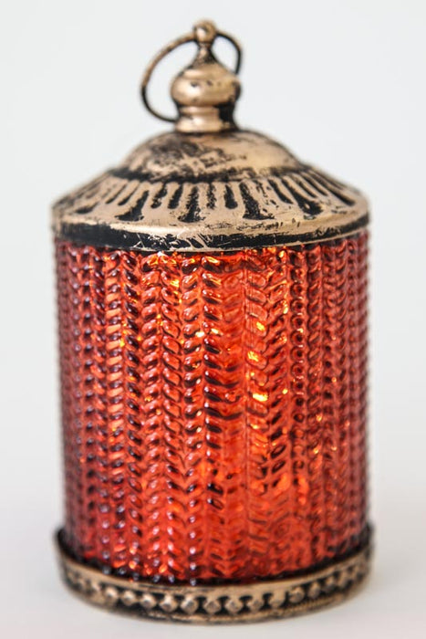 Lantern red 6.5x6.5x11.5 cm