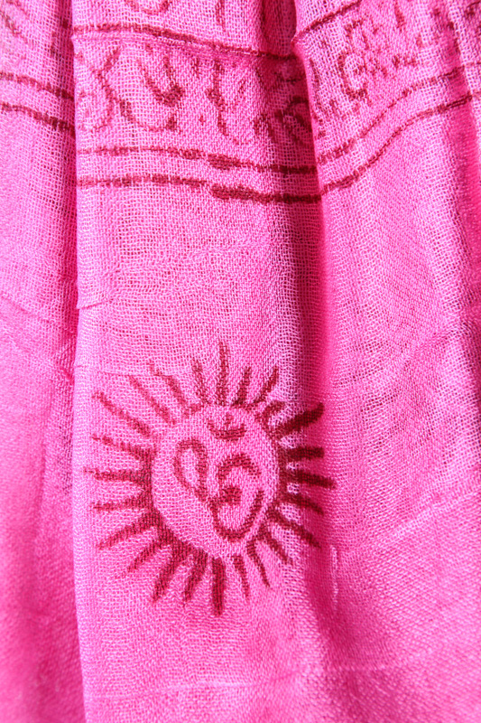 Yogaschal rosa/rot 95 x 195 cm