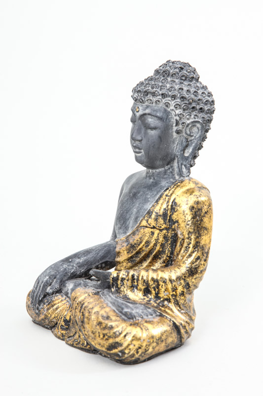 Buddha schwarz/goldfarben 22 cm