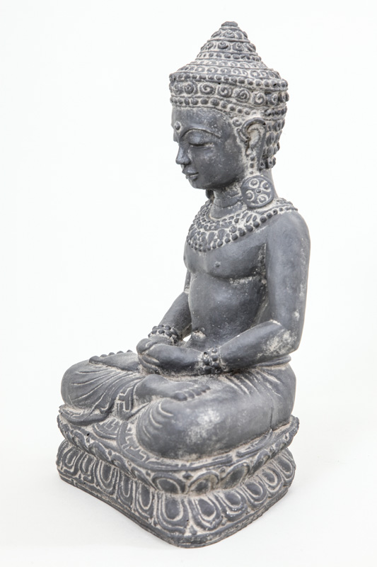 Buddha Lotussitz schwarz 30 cm