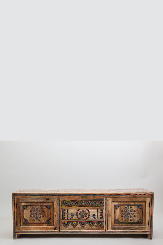 Sideboard Henna bemalt 2 Türen 3 Schubladen 148 x 40 x 50 cm
