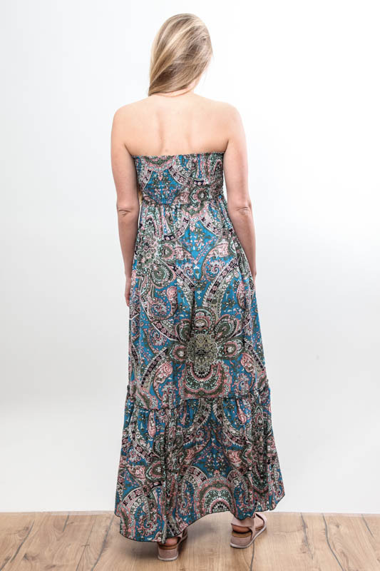 Kleid Viskose lang mit Bändel - One Size