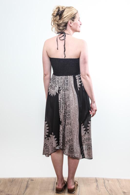 Kleid Mandala schwarz gemustert - One Size